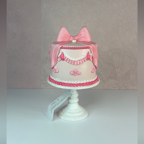 cupcakes & cashmere Other - Cupcakes and Cashmere Pink and White Decorative Cake with Bow